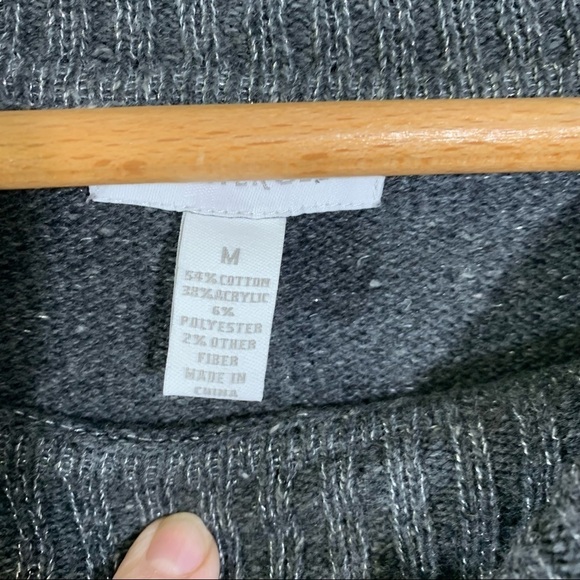 Charter Club Silver Metallic Thread Cowl Neck Sweater - Picture 3 of 8